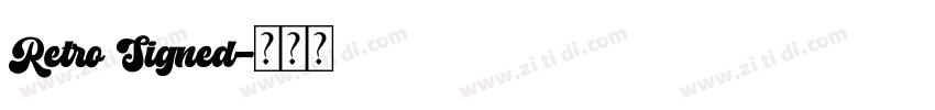 Retro Signed字体转换